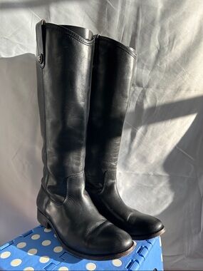 Frye Women's Melissa and Knee High Leather Riding Boots in Black